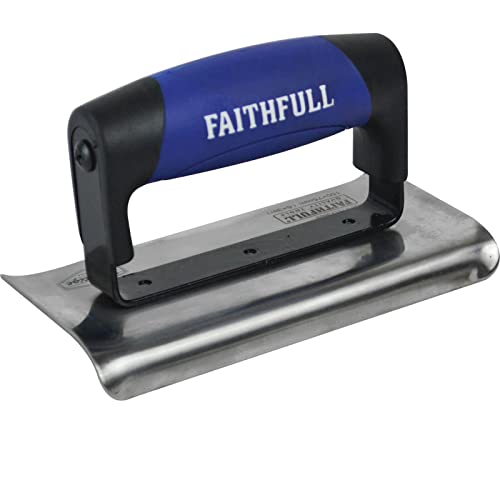 Faithfull Faiptedg6Ss - Cazzuola Prestige In Acciaio Inox, 150 X 75 Mm, Colore: Argento/Nero/Blu