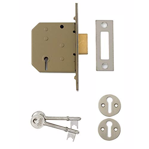 Yale P-M322-Ch-65 3 Leve Mortasa Standard Di Sicurezza, Finitura Cromata, 2.5 Inch/64 Mm