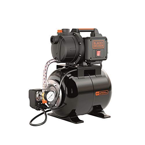 Black+Decker Pompa Autoadescante Bxgp600Pbe Con Serbatoio Per Acque Chiare (600 W, Portata Max. 3.100 L/H, Prevalenza Max. 35 M)