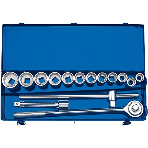 Draper Td15 M 3/10,2 Cm Centimetri. Dr. Metric Socket Set In Caso Di Metallo (15 Pezzi), Blu