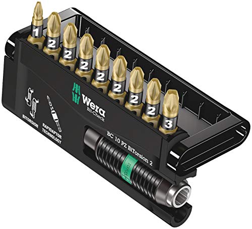 Wera, Bit-Check 10 Pz Bitorsion 2, 10 Pezzi