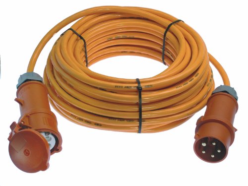 As - Schwabe 59525 - Cavo Prolunga Cee, 400V / 16A, 25 M, H07Bq-F 5G1,5, Ip44, Per Cantieri E Ambienti Di Lavoro, Colore: Arancione