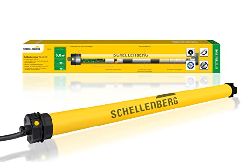 Schellenberg 20410 - Motore Per Tapparelle Mini Plus 10 Nm, Regolazione Elettronica Della Posizione Terminale, Fino A 6 M², Motore Tubolare Per Albero