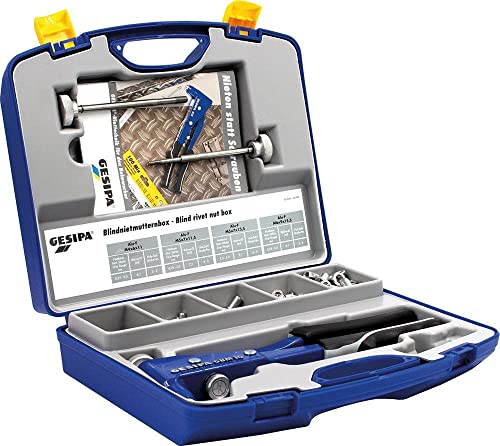 Gesipa 7530013 - Gbm 10/M4-6 Cofanetto Di Dadi Ciechi, Mandrini Filettati E Bocchini