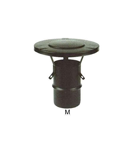 Terminale Parapioggia Per Pellet In Inox 8 Nero 300 Gradi [Maral]