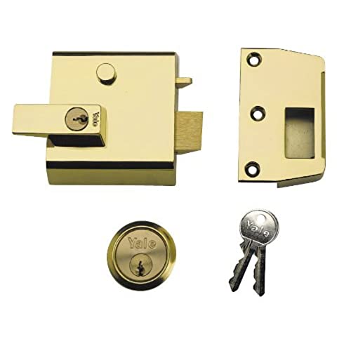 Yale Locks P1 - Serratura Di Sicurezza Doppia Nightlatch, Finitura Brasslux, 60 Mm