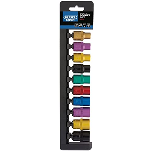 Draper H10 M/6Pt/C/E 1/5,1 Cm Square Drive Metric Socket, Colore Blu, Confezione Da 10