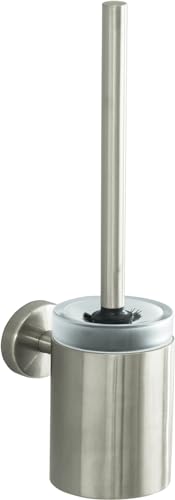 Hansgrohe 40522820 - Spazzolino Per Wc, In Ottone Spazzolato, Con Supporto A Parete