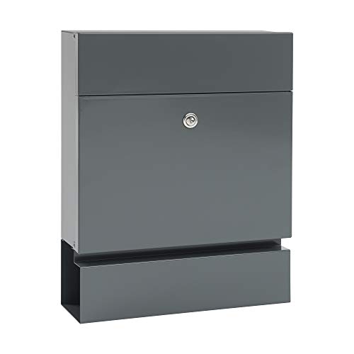 Renz Mefa 163500De Serenade 163 - Cassetta Delle Lettere Con Cilindro Porta Giornali, Serratura Di Sicurezza, Dimensioni: 400 X 350 X 140 Mm, Colore: