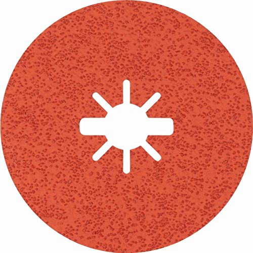 Bosch Professional 25X Dischi Fibrati Expert R782 Prisma Ceramic X-Lock Per Acciaio, Lamiere Di Acciaio Inossidabile, Ø 125 Mm, Grana 60, Accessorio S