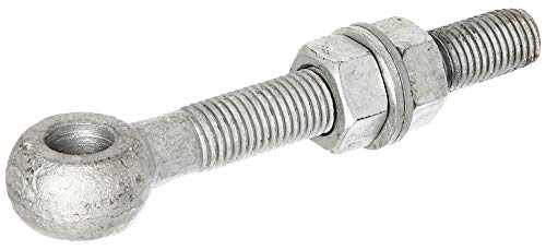 Alberts 417284 Vite A Occhiello Con Accessori | Adatta A Bandelle Per Cancelli | Zincata A Caldo | Filettatura M20 | Lunghezza 150 Mm