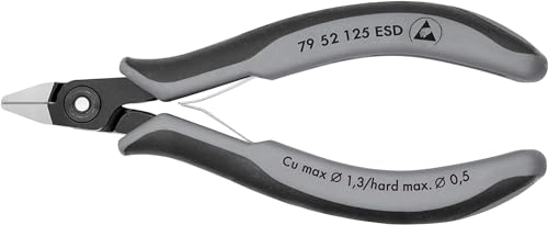 Knipex Tronchese Laterale Di Precisione Per Elettronica Esd Brunita, Rivestiti In Materiale Bicomponente 125 Mm 79 52 125 Esd