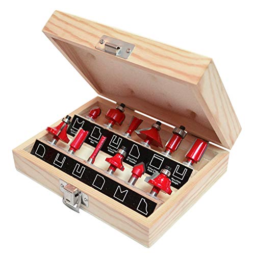 Faithfull Rbs12 Tungsten Carbide Router Bit Set In Carry Case (12 Pieces)