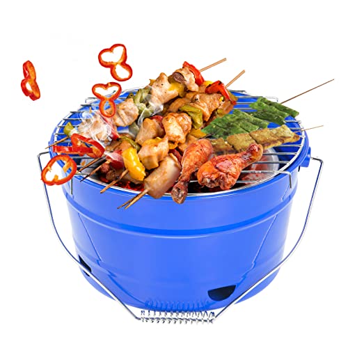 Uten Barbecue Carbone Portatile, Mini Barbecue, Secchio Per Barbecue, Resistente Al Calore, Senza Pfoa&Bpa, Griglia Barbecue Per Bbq All'Aperto Giardi