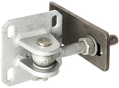 Alberts 418649 Bandella Per Cancelli | Con Piastra Da Avvitare | In Acciaio Zincato A Caldo E Acciaio Inox | Filettatura M16