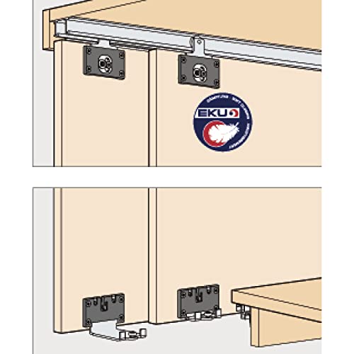 Hawa Combino 20 H Ms - Maniglia Per Porta Scorrevole (Frontale Combinato), 1200 X 2200 Mm, Per Porte In Legno Fino A 20 Kg, In Acciaio/Plastica, Color
