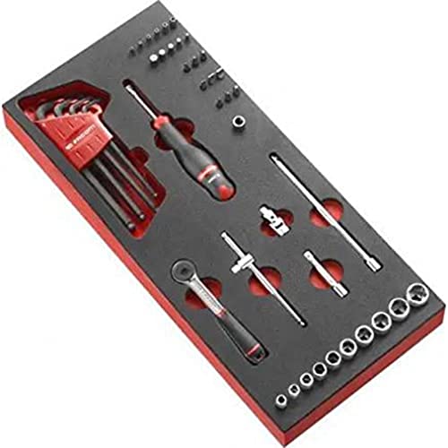 Facom Modm.R161 – 36 Modulo Schiuma Bussole Esagonali Metriche, Multicolore, 1/4