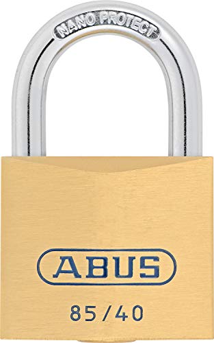 Abus Lucchetto In Ottone 85/40 - Per Porte Di Cantine, Capannoni E Molto Altro Ancora - Resistente Alle Intemperie - Corpo Della Serratura In Ottone -