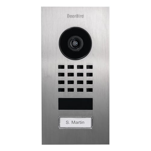 Doorbird D1101V - Videocitofono Ip Da Incasso, In Acciaio Inox V4A, Con 1 Pulsante Di Chiamata, Wlan, Bluetooth, Video Hd, Sensore Di Movimento