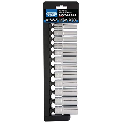Draper D9Md/Mds/E 3/20,3 Cm Centimetri. Dr. Expert Multi-Drive & # 174; Deep Socket Set (12 Pezzi), Blu