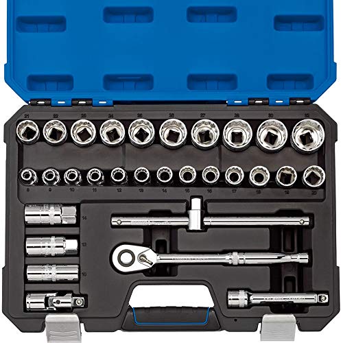 Draper H30Mn/B – Set Di Bussole, Blu, 1/5,1 Cm, Set Di 30 Pezzi