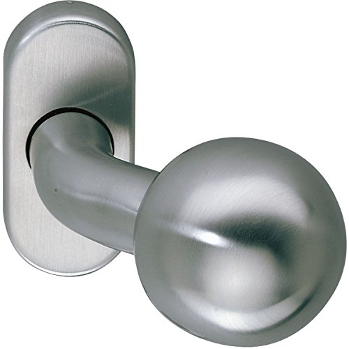 Marc Hesi Acciaio Inossidabile Della Maniglia Della Porta Su Rosetta Ovale | Manopola | Pomello | 1 Pezzi | Niro | Inox