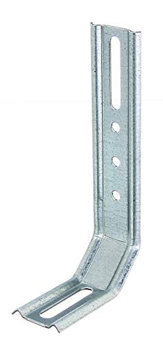 Alberts 866358 Squadretta Di Regolazione - Due Volte 45°, Stampata, Con Foro Oblungo - Zincata Con Procedimento Sendzimir - 50 X 30 X 120 Mm - Set Da