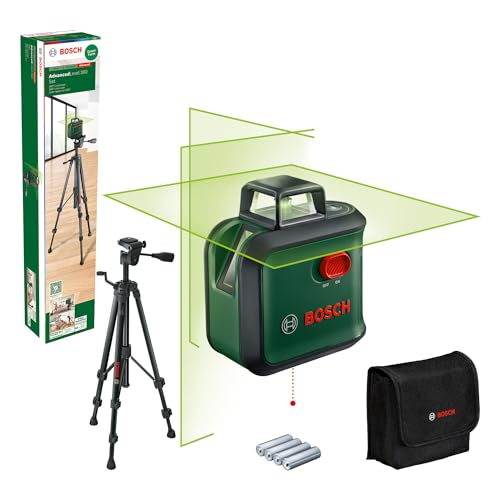 Bosch Livella Laser Multifunzione Advancedlevel 360 Con Treppiede Premium (3 Linee Laser Incl. 360° Per Allineamento Dell'Intera Stanza, In Cartone)