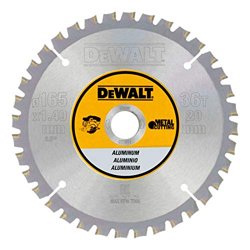 Dewalt, Dt1911, Qz, Hoja Para Sierra Circular Sin Cable 165X20Mm 36D Para Aluminio