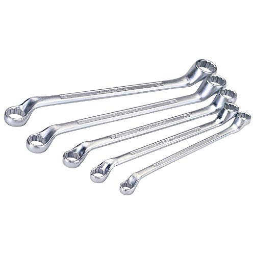 Draper 35089 - Set Di Chiavi Metriche A Doppio Anello Piegate, 5 Pezzi