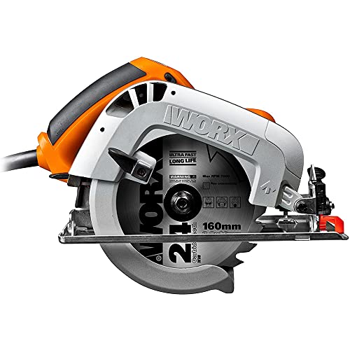 Worx Wx425 Sega Circolare, 1200 W, 220 V, Nero, 160 Mm