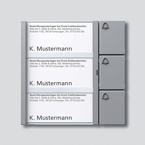 Siedle 035739 Btm 650-03 Sm Bus-Tasten-Modul Silber-Metallic