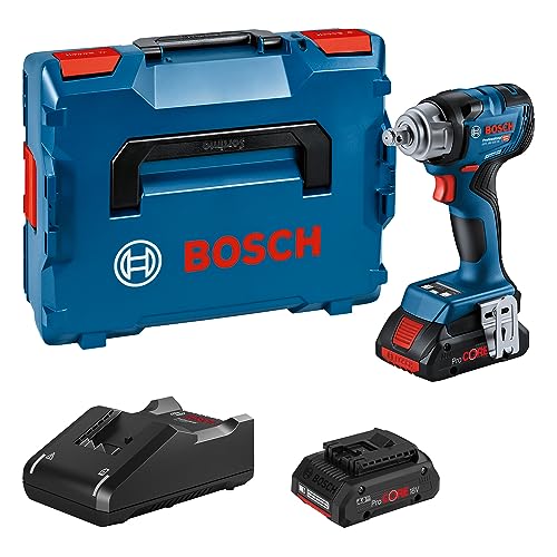 Bosch Professional 18V System Avvitatore Massa Battente Batt. Gds 18V-330 Hc (C. Serr. 330 Nm E C. Svitam. 560 Nm, Incl. 2 Batterie 4.0 Ah Procore, Ca