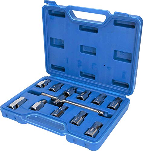 Brilliant Tools 12-Pcs Oil Drain Sump Plug Key Socket Set