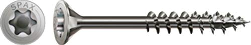 Viti In Acciaio Inox, 8 X 260 Mm, 50 Pezzi, Filettatura Parziale, Testa Svasata, T-Star Plus T40, 4Cut, In Acciaio Inox A2-0197000802605