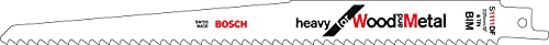 Bosch Home And Garden 2 Pezzi Di Lame Per Sega Universale S 1111 Df Heavy For Wood Metal (Lunghezza 225 Mm, Accessorio Universale)