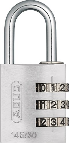 Abus Lucchetto A Combinazione 145/20 Argento - Lucchetto Per Bagagli, Armadietti E Molto Altro. - Lucchetto In Alluminio - Codice Numerico Regolabile