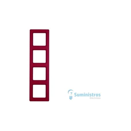 Hager Q.1 – Cornice 4 Moduli Rosso