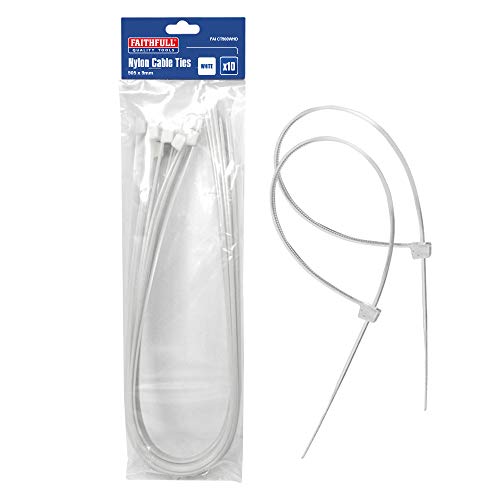 Faithfull Giant Cable Ties Heavy-Duty 905Mm X 9Mm Pack Of 10