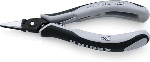 Knipex Pinza Di Precisione Speciale Per Elettronica Esd Brunita, Rivestiti In Materiale Bicomponente 130 Mm 34 42 130 Esd