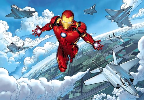 Komar Marvel Iadx8-062 - Carta Da Parati In Tessuto Non Tessuto, Motivo: Iron Man Flight, Dimensioni: 400 X 280 Cm (Larghezza X Altezza)