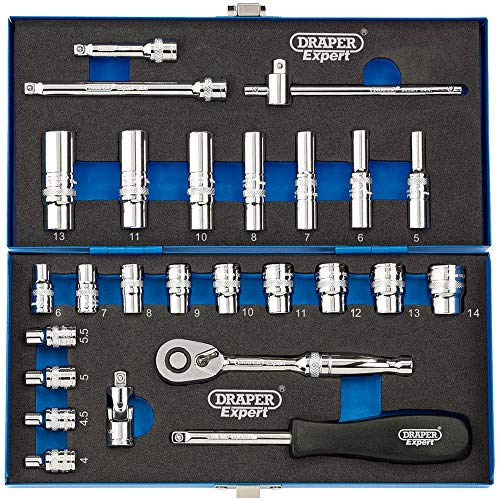 Draper B26 M/Mc/B – Set Di Bussole, Blu, 1/10,2 Cm, Set Di 26 Pezzi