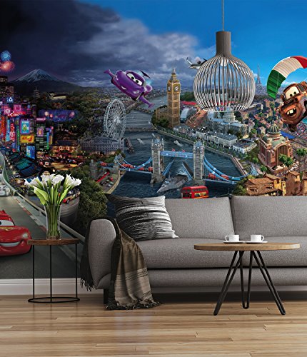 Sunny Decor – Fotomurale"Cars World, 1 Pz, Multicolore, Sd400
