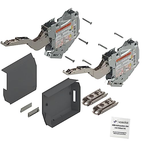 Blum Aventos Hk-S 960 – 2215 – Ferramenta Con Blumotion E Blum Clip Eccentrica, Piastra Di Montaggio In Acciaio, Plastica, Grigio Profondo