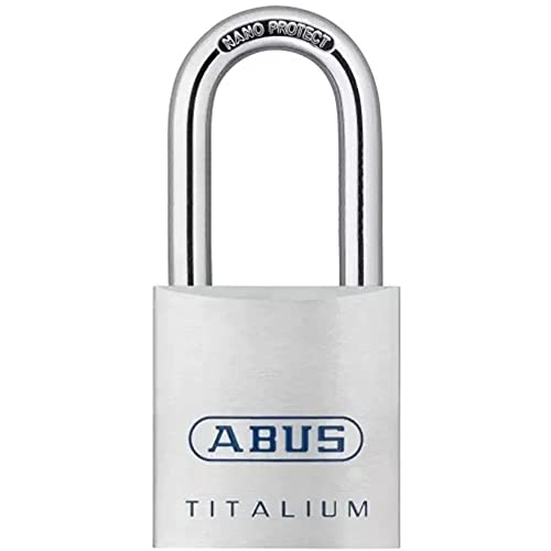 Abus 565717-80Ti/40Hb40_B Candado Titalium Arco Nano Protect Y Llave De 6 Pitones 40 Mm Arco Largo Blister