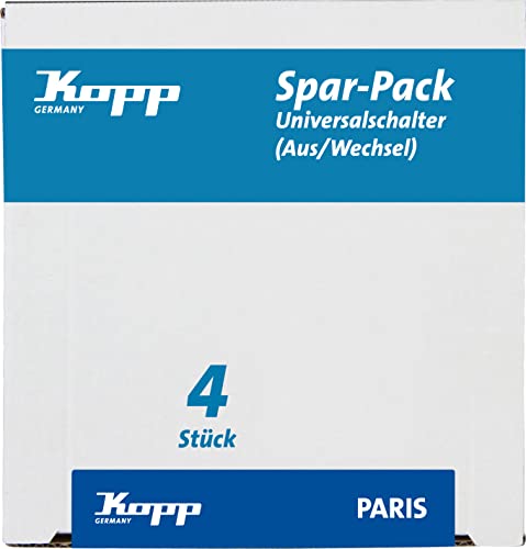 Kopp 652620014 Paris, Interruttore Universale, 4 Pz.
