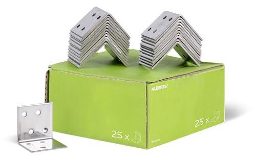 Gah-Alberts 361020 Squadretta Di Giunzione, Acciaio, 40 X 40 X 40 Mm / 25 Pz
