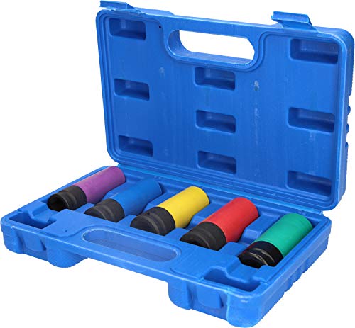 Brilliant Tools Juego De Llaves De Vaso De Impacto De 1/2" Para Llantas De Aluminio, 5 Pzs