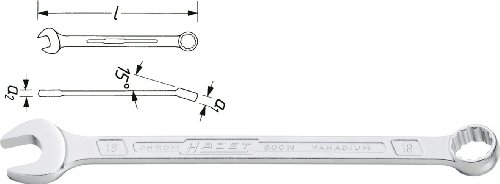 Hazet 600Na-3/8 Chiavi Combinate, Multicolore