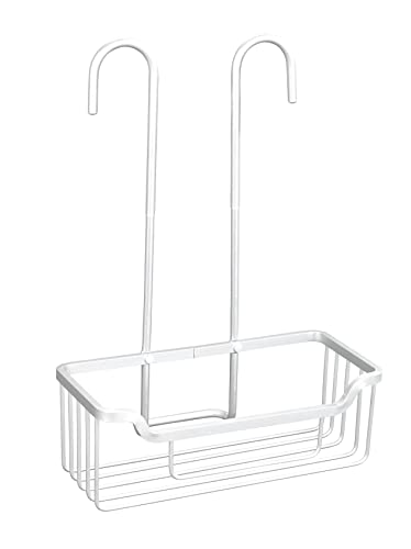 Wenko Portaoggetti Per Miscelatore Milo, Scaffale Da Doccia Con Puntali In Plastica Da Appendere Al Rubinetto Per Più Superficie D’Appoggio, Supporto